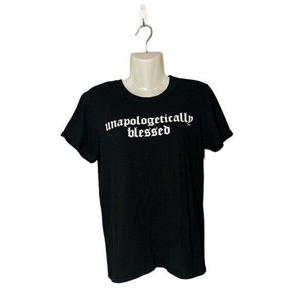 Unapologetically Blessed Women's Size Small Spiritual Word Brand Graphic Tee - Picture 1 of 3